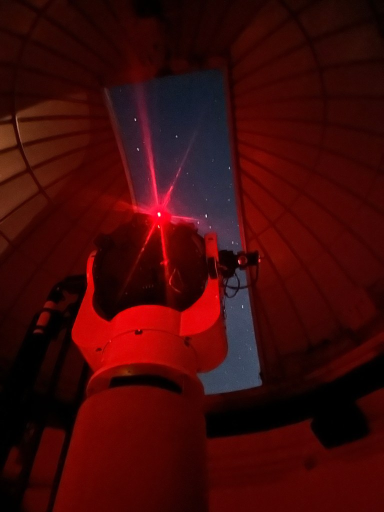 Happy Vegan Campers telescope at Bruneau Dunes State Park in Bruneau Idaho