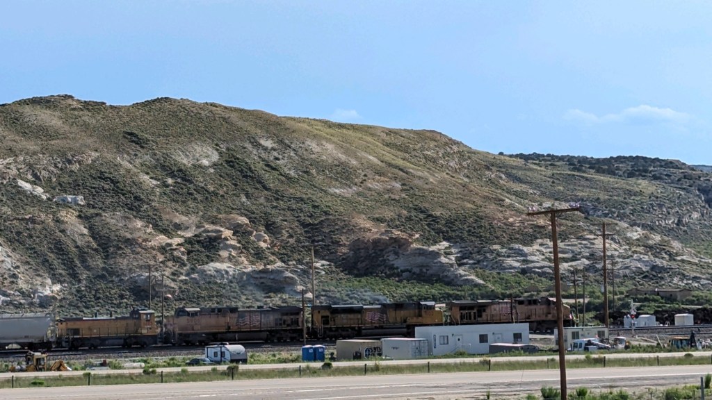 Happy Vegan Campers Point of Rocks Wyoming train
