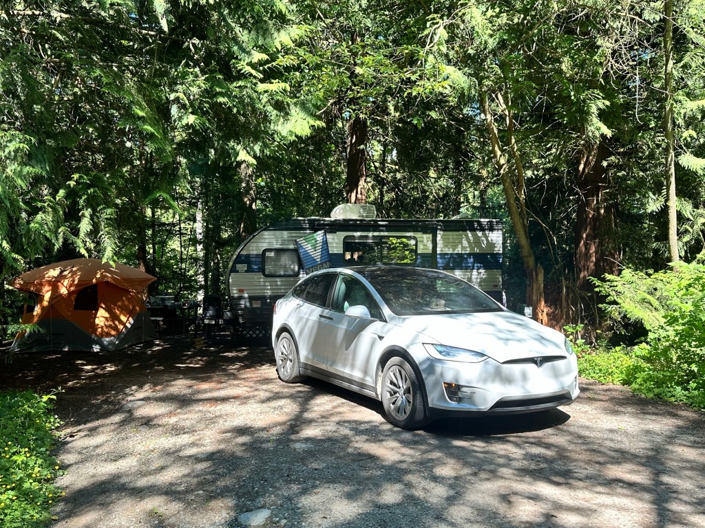 Happy Vegan Campers campsite at Thousand Trails Mount Vernon