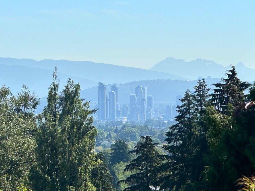 View from Queen Elizabeth Park in Vancouver BC by Happy Vegan Campers