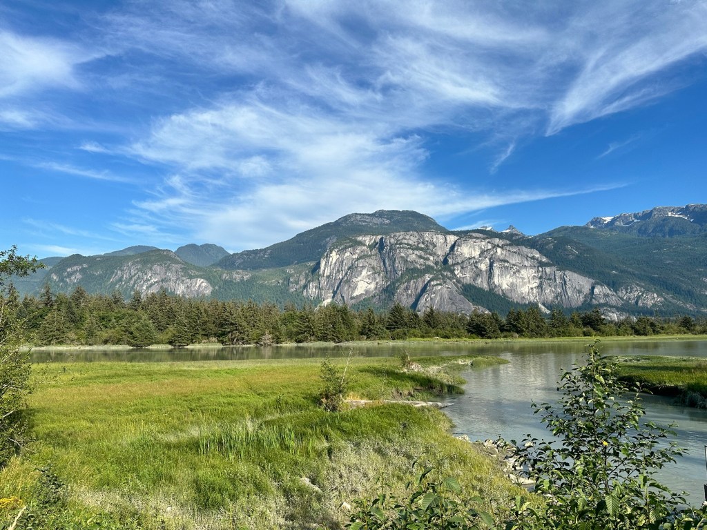 View at Squmish Spit & Estuary in Squmish BC by Happy Vegan Campers
