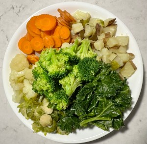 Happy Vegan Campers Pressure Cooker steamed veggies