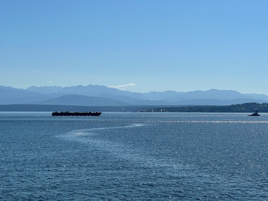 View from ferry in Washington by Happy Vegan Campers