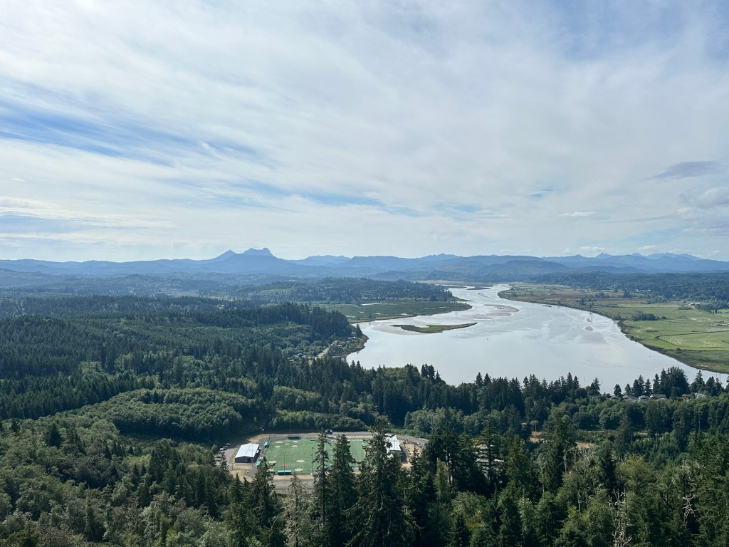 View from Astoria Tower in Astoria, Oregon by Happy Vegan Campers.