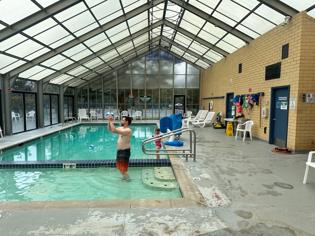 Indoor pool at Thousand Trails Seaside in Seaside, Oregon. Picture by Happy Vegan Campers.