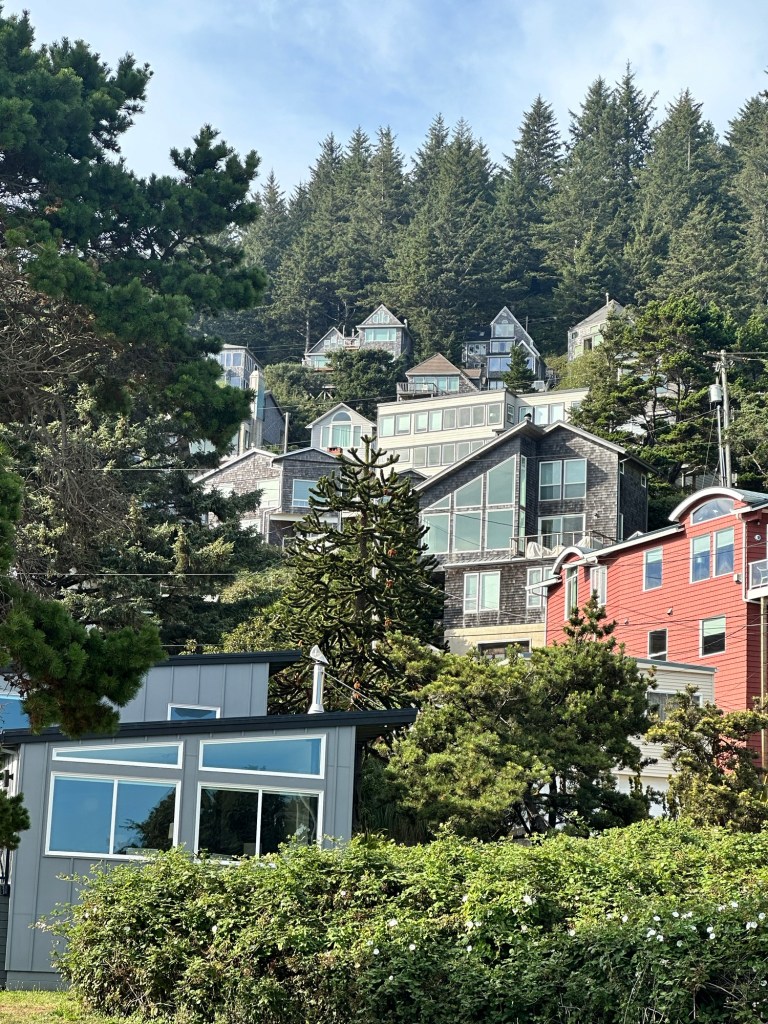 House on hillside in Oceanside, Oregon by Happy Vegan Campers