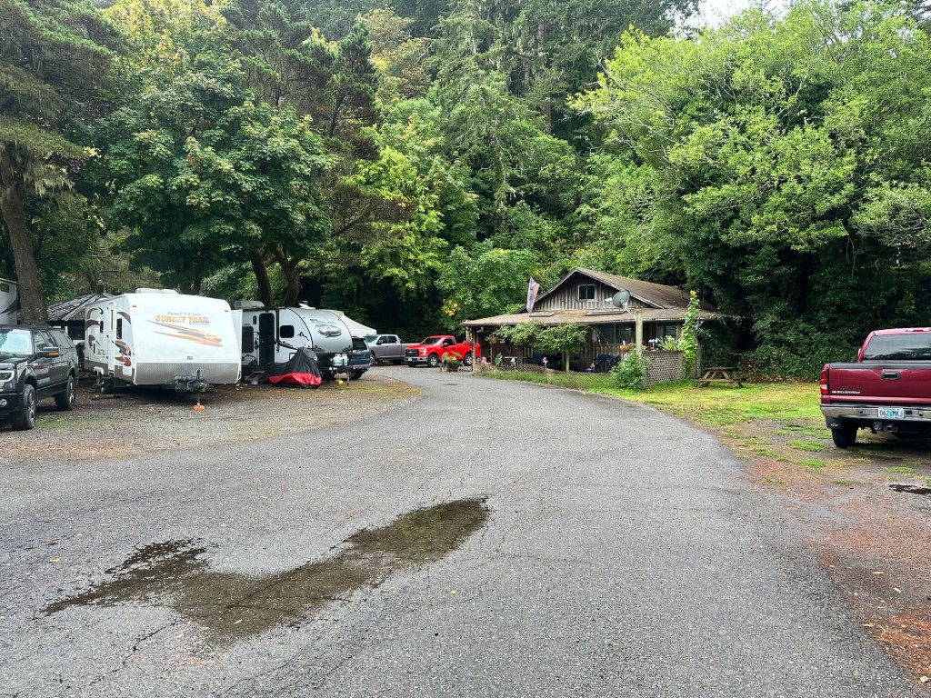 Indian Creek Campground in Gold Beach, Oregon. Picture by Happy Vegan Campers.