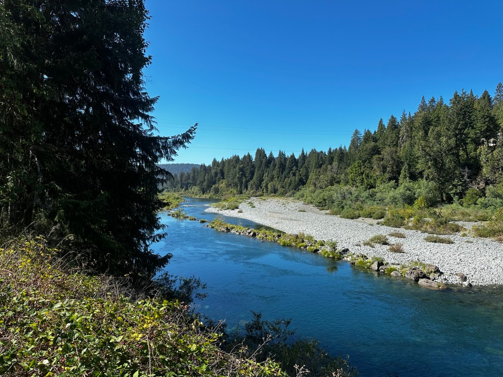 Smith River by Stout Grove Trail in Redwoods National Park in California by Happy Vegan Campers