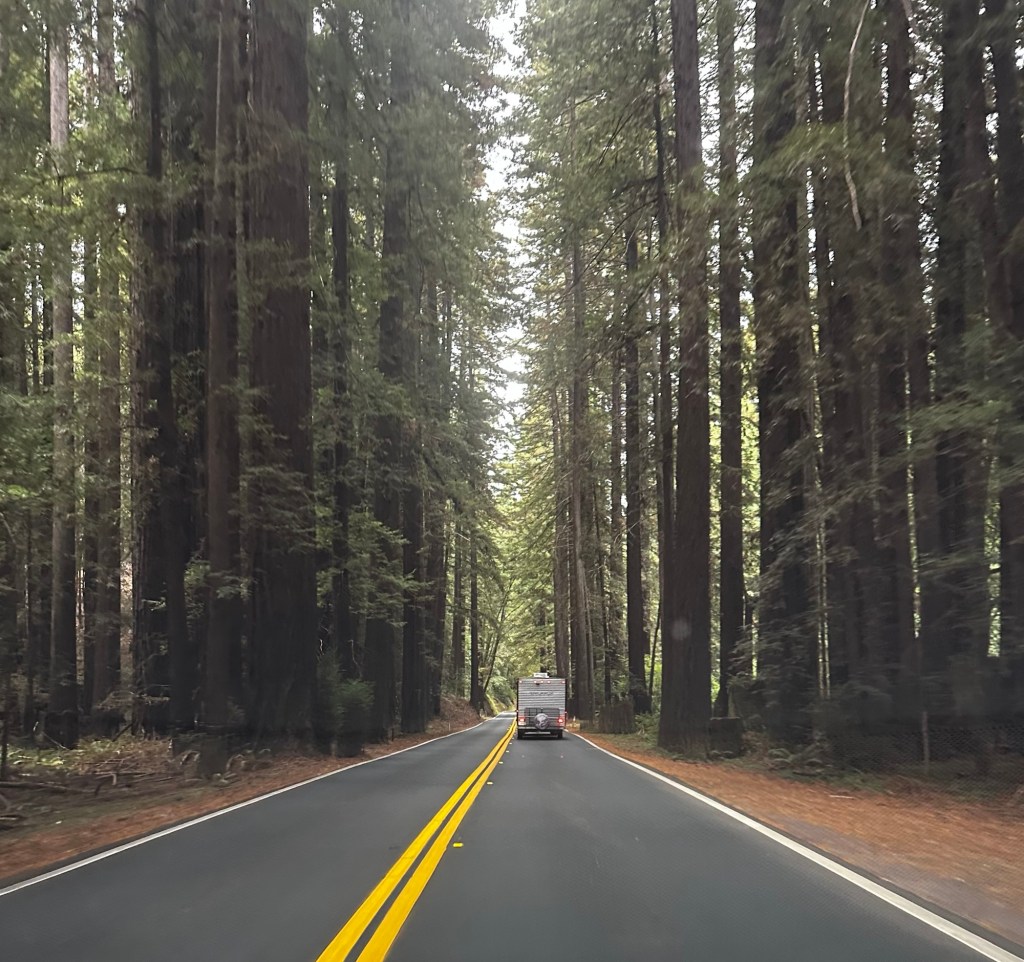 View on CA-128 in California by Happy Vegan Campers