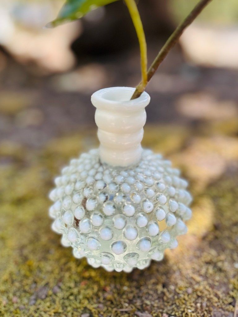 Vintage perfume bottle found at flea market in Cloverdale, California by Happy Vegan Campers