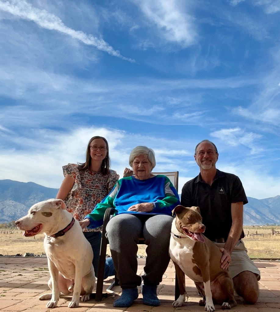 Kristin, Aunt Darlene, and Daniel in Minden, Nevada by Happy Vegan Campers