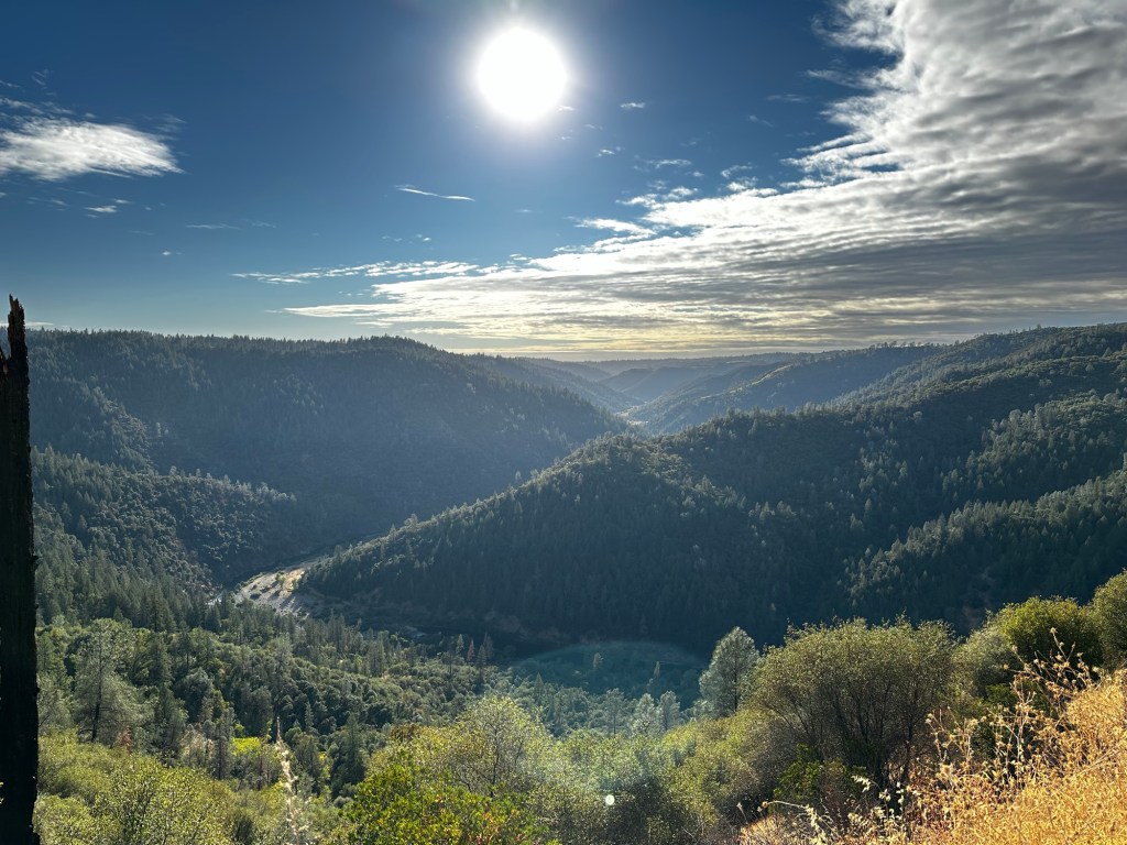 View of Middle Fork American River in Greenwood, California by Happy Vegan Campers