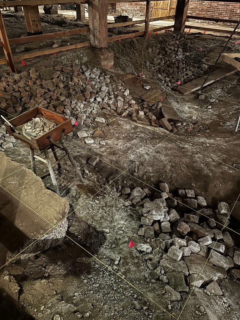 Archeological dig area of Old Sacramento underground in California by Happy Vegan Campers