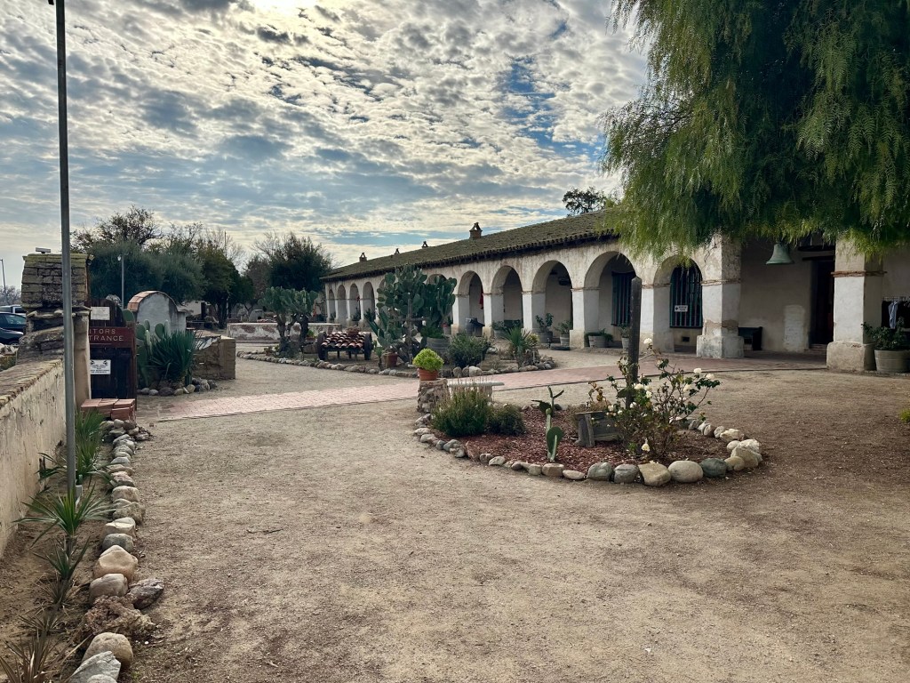 Mission San Miguel Arcangel in San Miguel, California. Picture by Happy Vegan Campers.