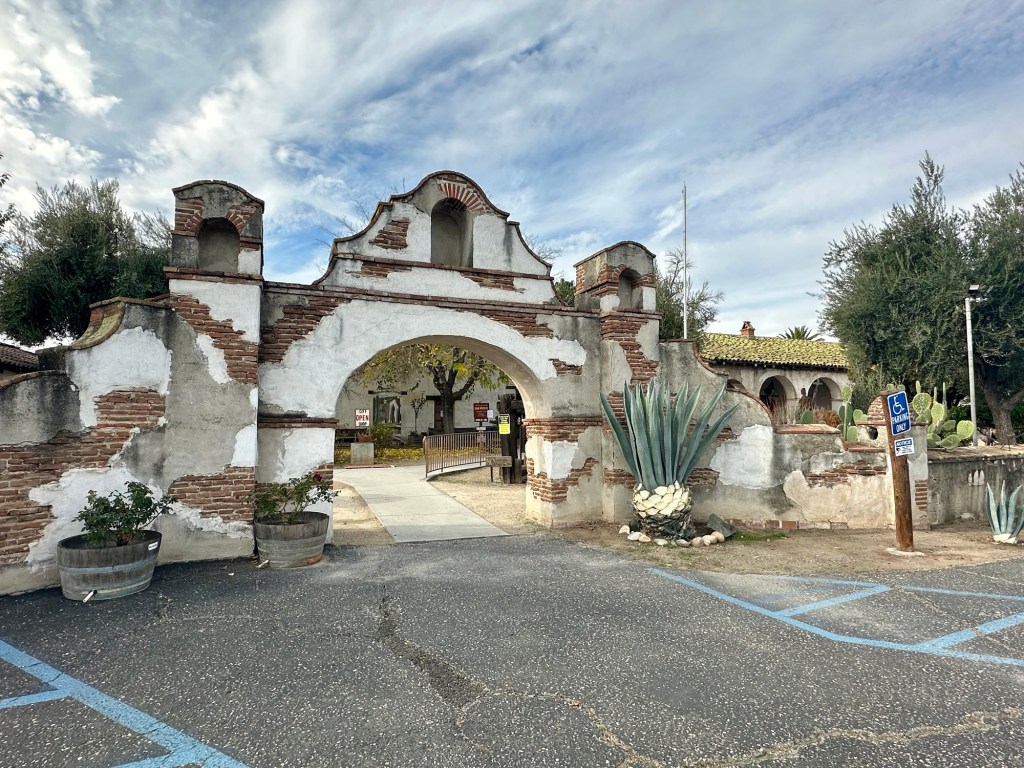 Mission San Miguel Arcangel in San Miguel, California. Picture by Happy Vegan Campers.