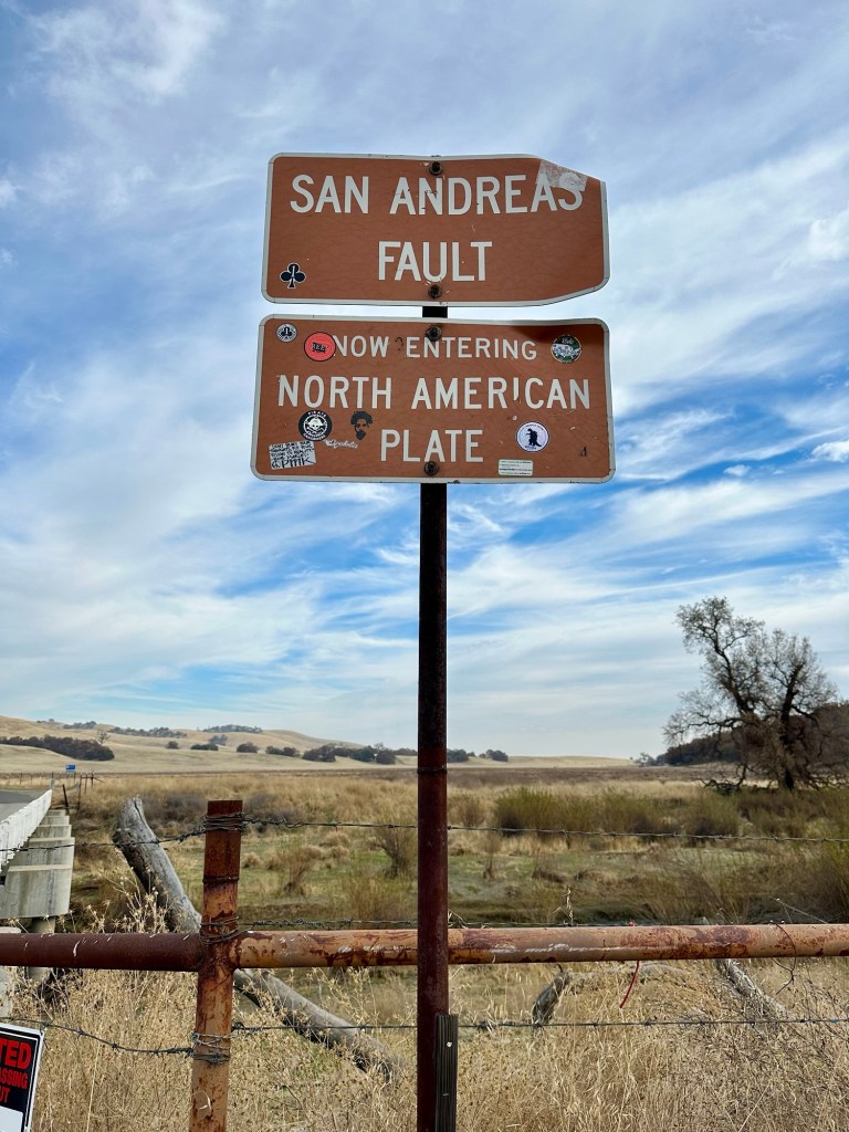 San Andreas fault in Parkfield, California. Picture by Happy Vegan Campers.