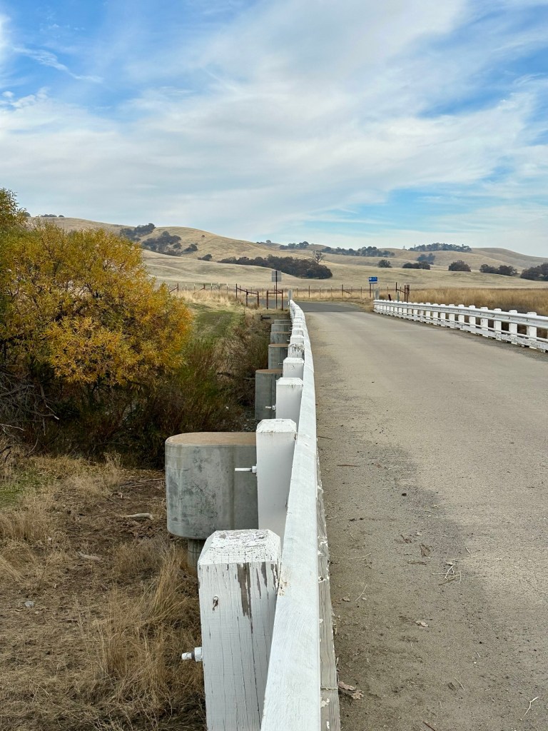 Bridge over San Andreas fault in Parkfield, California. Picture by Happy Vegan Campers.
