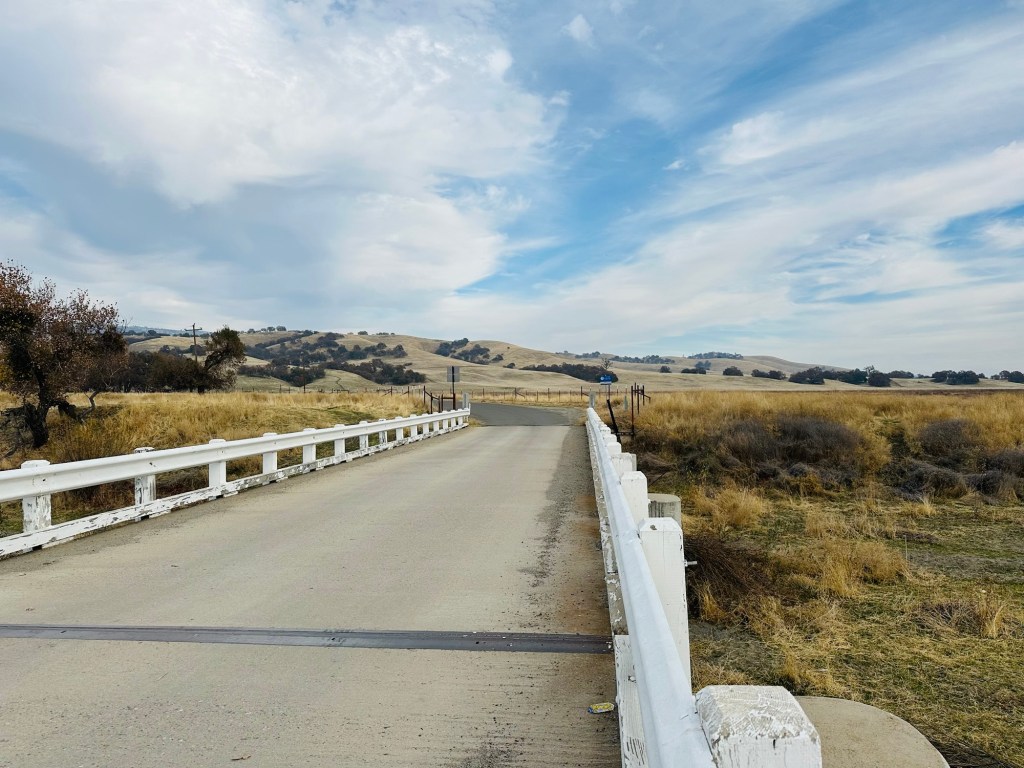 Bridge over San Andreas fault in Parkfield, California. Picture by Happy Vegan Campers.