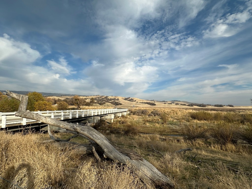 Bridge over San Andreas fault in Parkfield, California. Picture by Happy Vegan Campers.