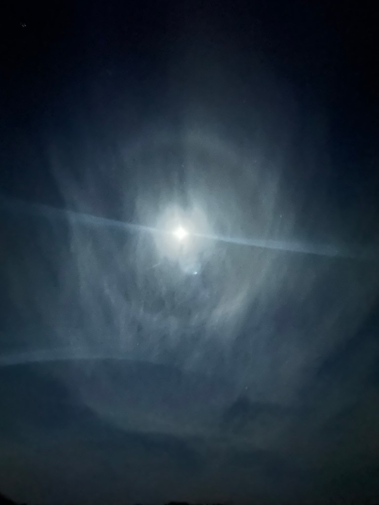 Moon halo over Oceano, California. Picture by Happy Vegan Campers.