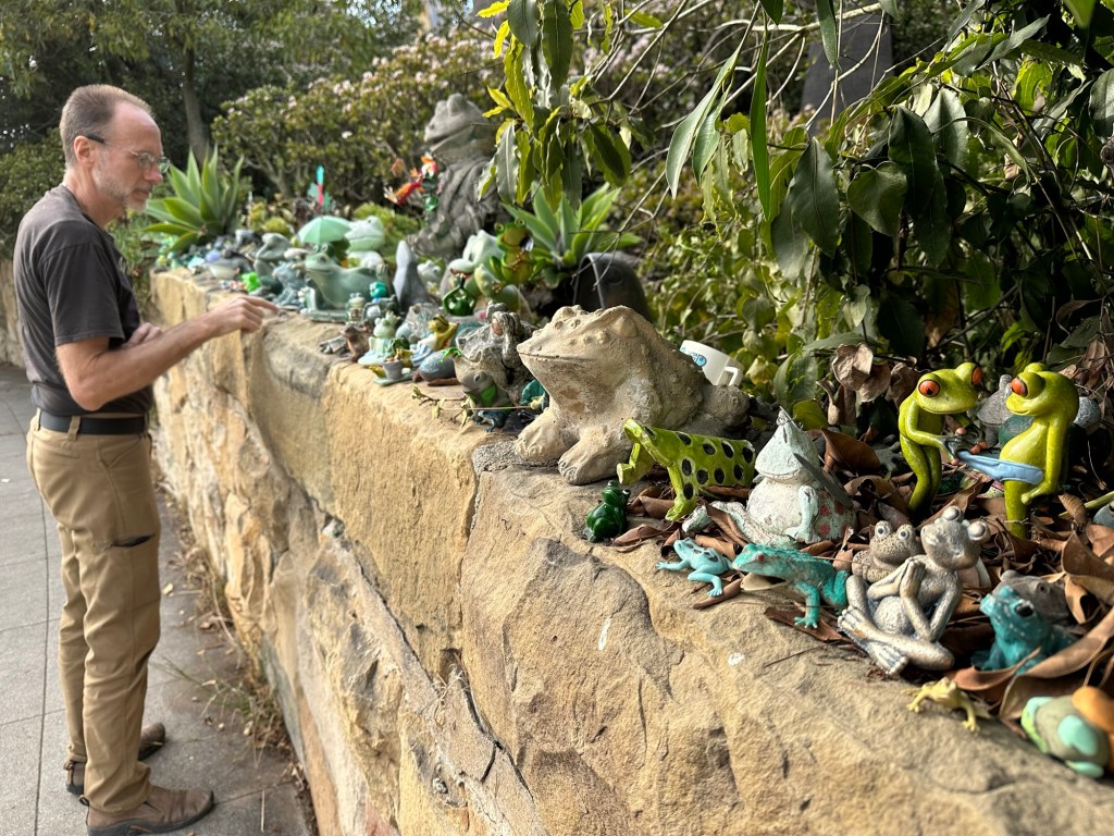 Daniel at Wall of Frogs in Santa Barbara, California. Picture by Happy Vegan Campers.