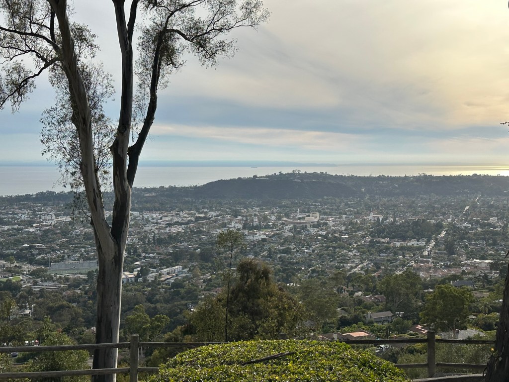 View from Franceschi Park in Santa Barbara, California. Picture by Happy Vegan Campers.