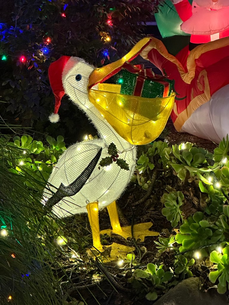 Christmas decorations in Carpinteria, California. Picture by Happy Vegan Campers.