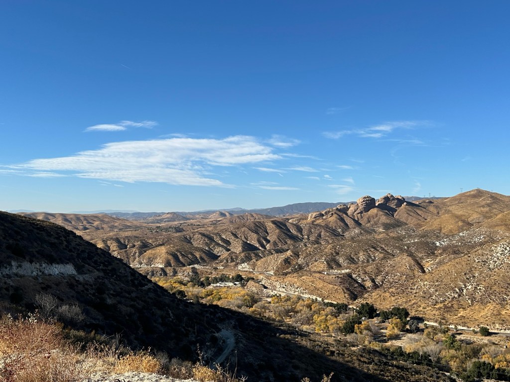 View from Pacific Crest Trail in Soledad Canyon in Acton, California. Picture by Happy Vegan Campers.
