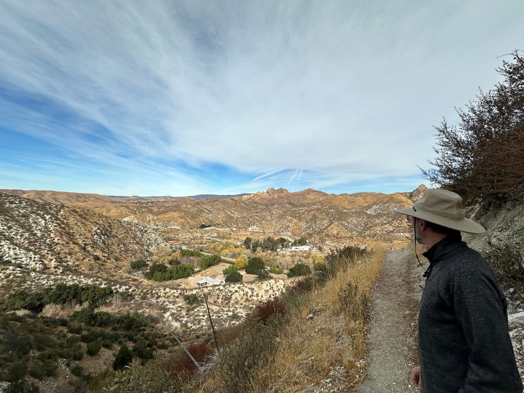 Daniel on the Pacific Crest Trail in Acton, California. Picture by Happy Vegan Campers.