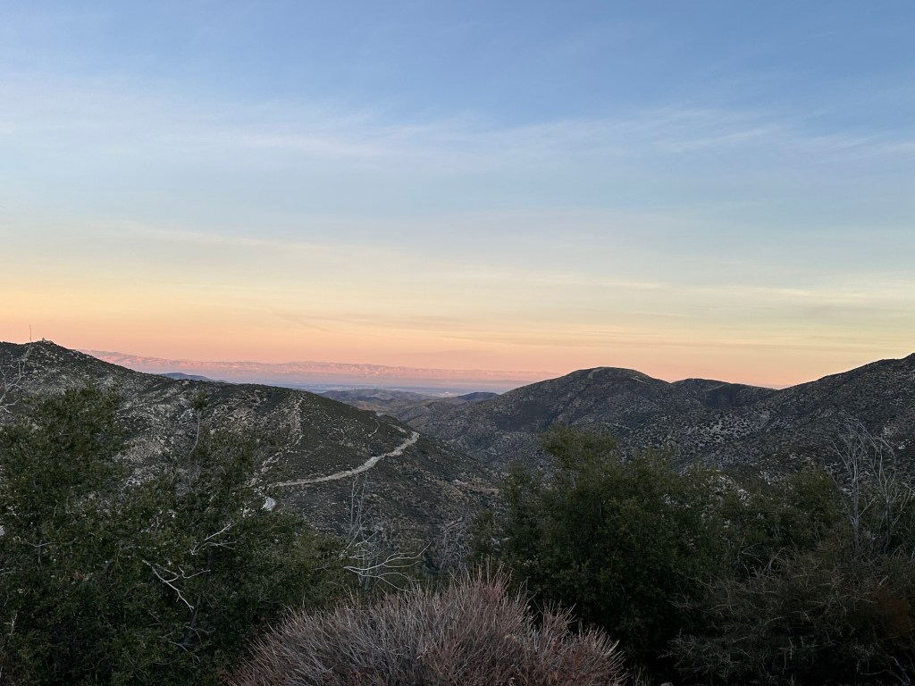 View from a trail near Pacifico Mountain Trailhead in Palmdale, California. Picture by Happy Vegan Campers.