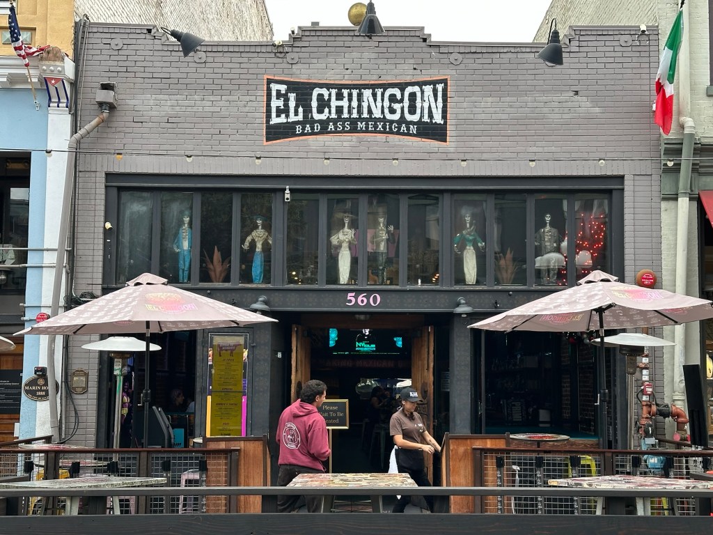 El Chingon restaurant claiming “bad ass Mexican” in Gaslamp Quarter of San Diego, California. Picture by Happy Vegan Campers.
