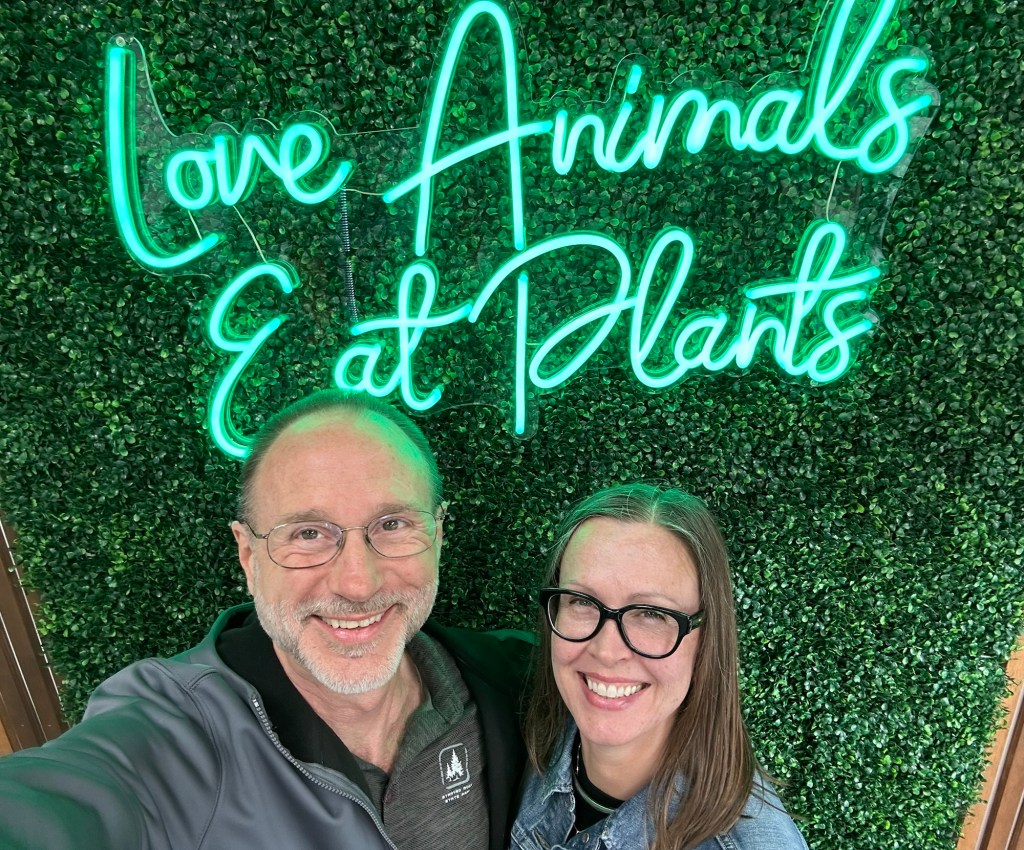 Daniel and Kristin at San Diego Vegan Market in San Diego, California. Picture by Happy Vegan Campers.