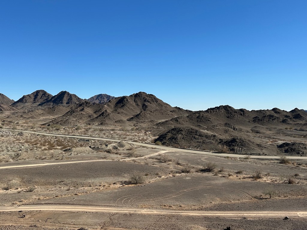 BLM land near American Girl Mine near Yuma, Arizona. Picture by Happy Vegan Campers.