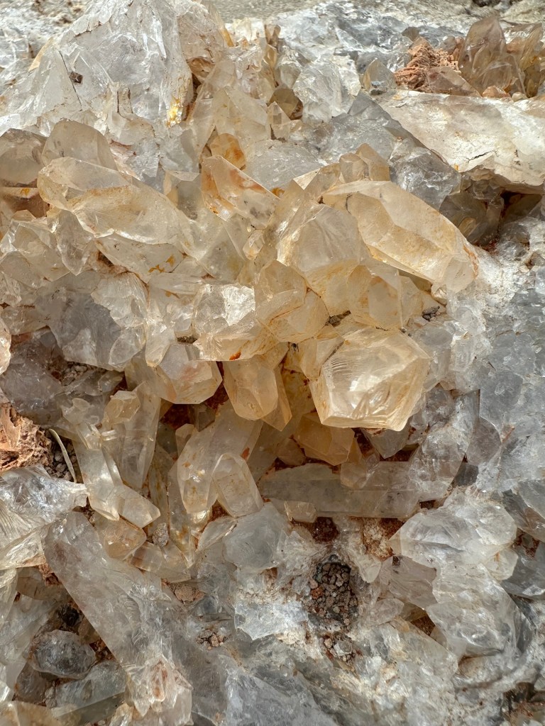 Crystals near Quartzsite, Arizona. Picture by Happy Vegan Campers.