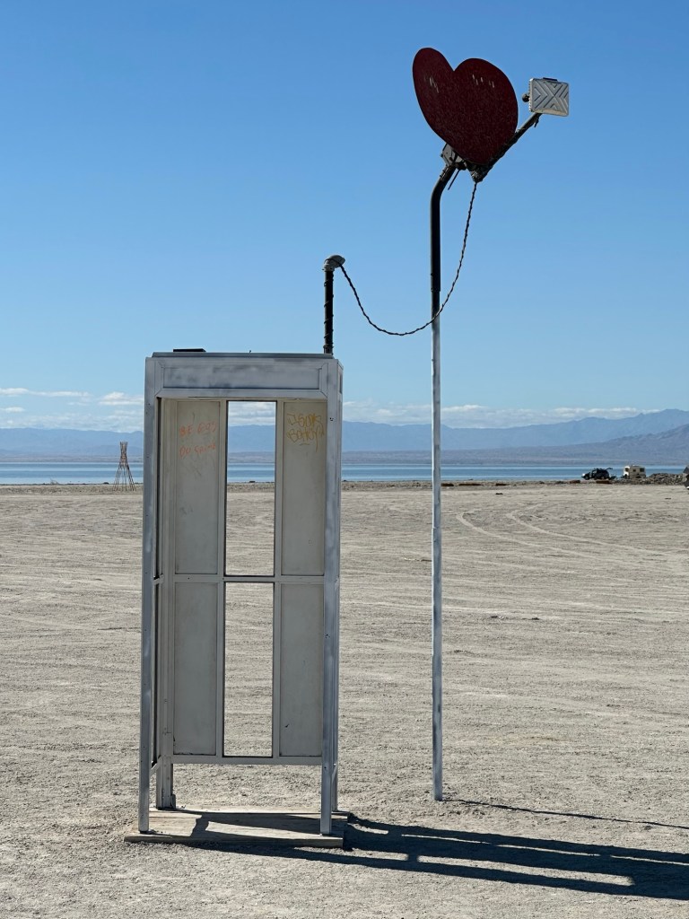 Art in Bombay Beach, California. Picture by Happy Vegan Campers.