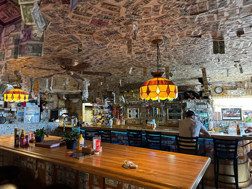 Inside Ski Inn in Bombay Beach, California. Picture by Happy Vegan Campers.