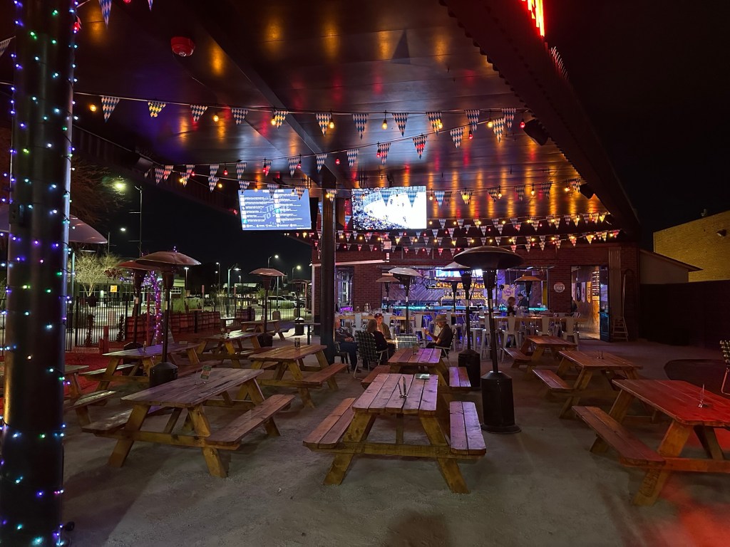 Pedal Haus Biergarten in Mesa, Arizona. Picture by Happy Vegan Campers