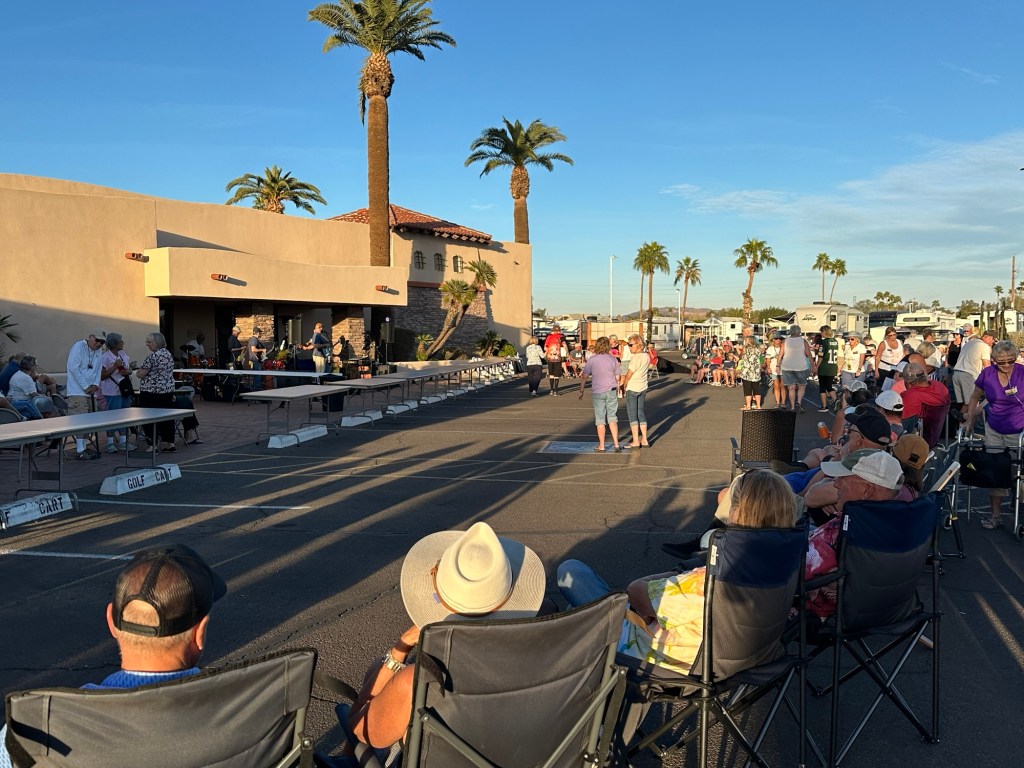 Mesa Spirit RV Resort resident appreciation party in Mesa, Arizona. Picture by Happy Vegan Campers.