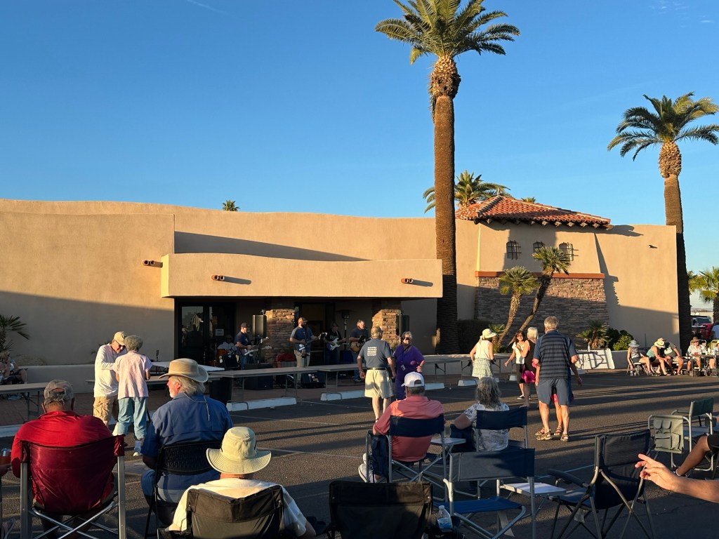 Mesa Spirit RV Resort resident appreciation party in Mesa, Arizona. Picture by Happy Vegan Campers.