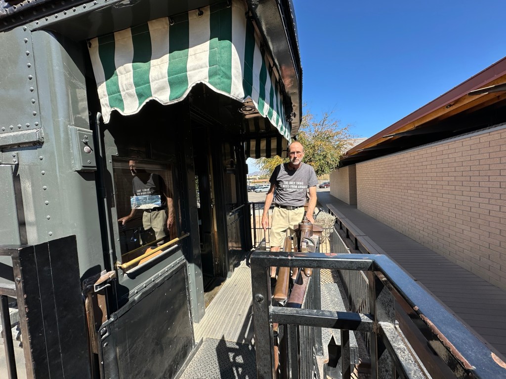 Daniel at McCormick-Sillman Railroad Park in Scottsdale, Arizona. Picture by Happy Vegan Campers.