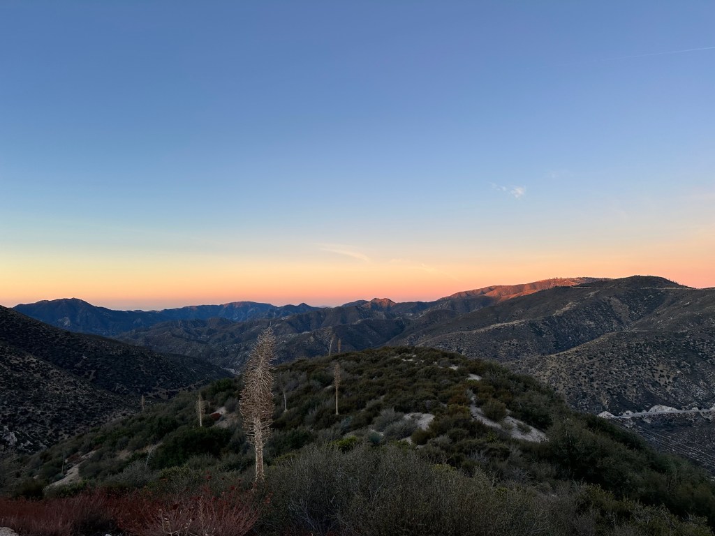 View from a trail near Pacifico Mountain Trailhead in Palmdale, California. Picture by Happy Vegan Campers.