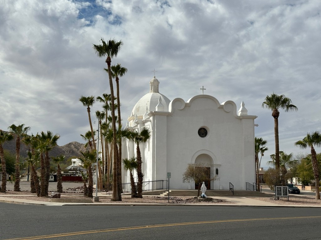 Church in Ajo, Arizona. Picture by Happy Vegan Campers.