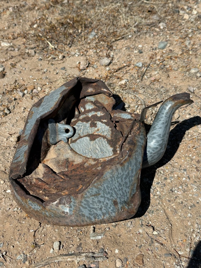 Old kettle at Bates Well Ranch in Ajo, Arizona. Picture by Happy Vegan Campers.