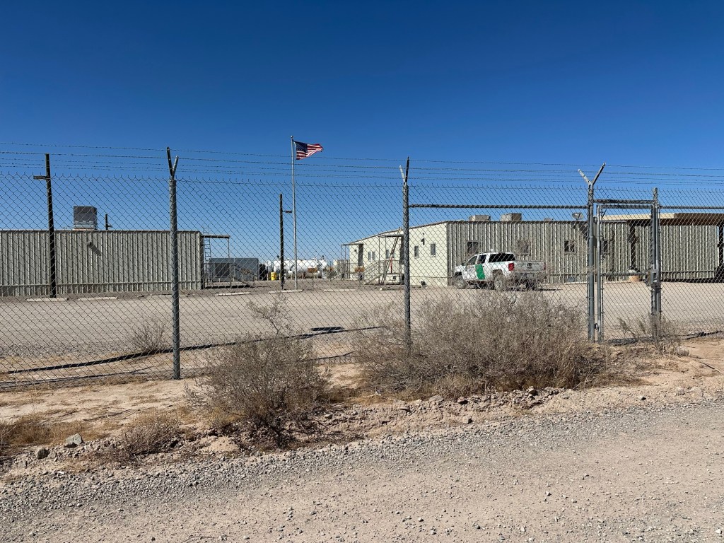 Border patrol station on El Camino del Diablo in Ajo, Arizona. Picture by Happy Vegan Campers.