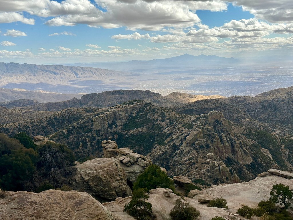 View from Windy Vista Point on Mt. Lemmon in Mt. Lemmon, Arizona. Picture by Happy Vegan Campers.