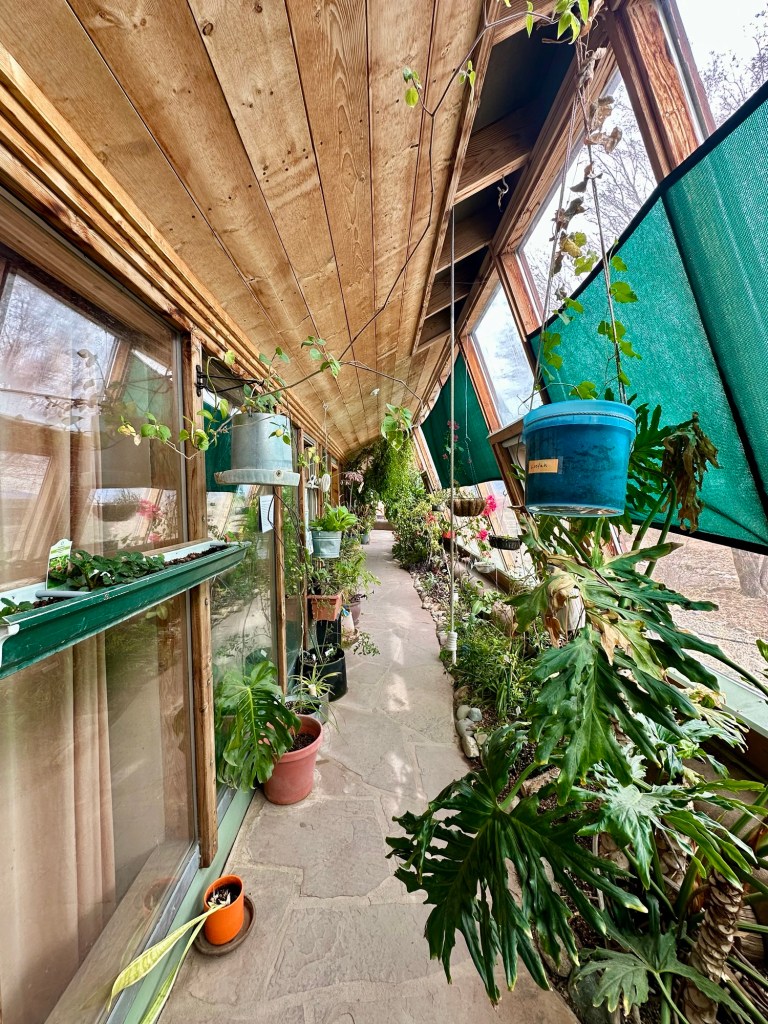 Inside an Earthship at the Great World Community in Taos, New Mexico. Picture by Happy Vegan Campers.