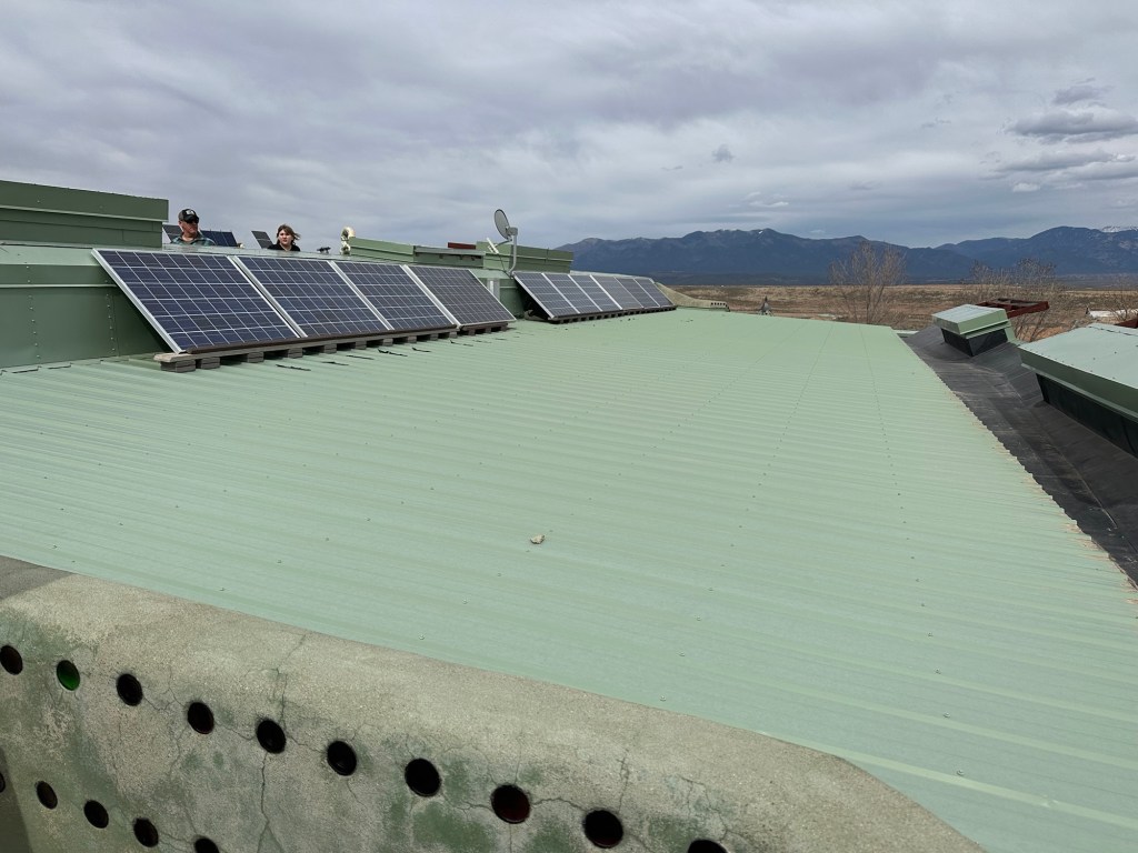 Roof of an Earthship at the Great World Community in Taos, New Mexico. Picture by Happy Vegan Campers.