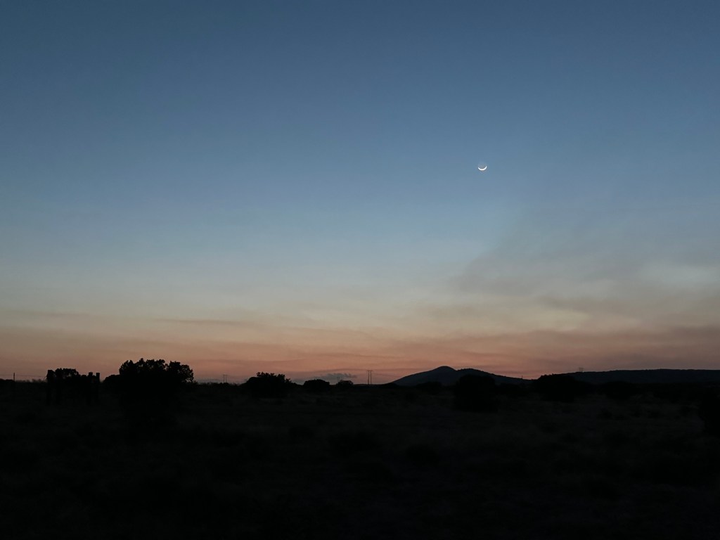 View from BLM land in Santa Fe, New Mexico. Picture by Happy Vegan Campers.