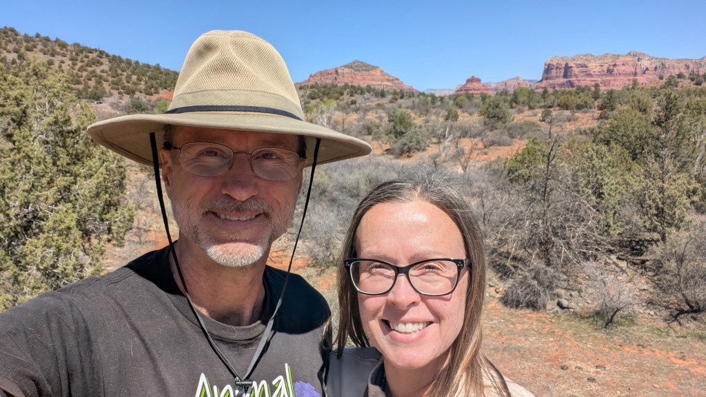 Daniel and Kristin in Sedona, Arizona. Picture by Happy Vegan Campers