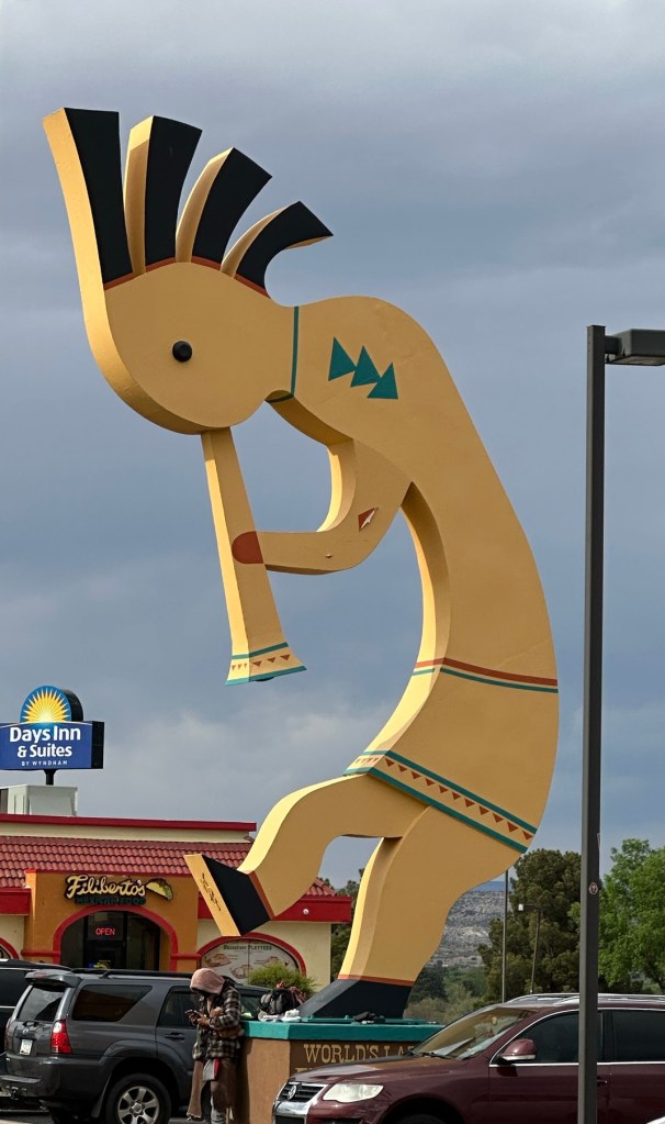 World's Largest Kokopelli in Camp Verde, Arizona. Picture by Happy Vegan Campers.